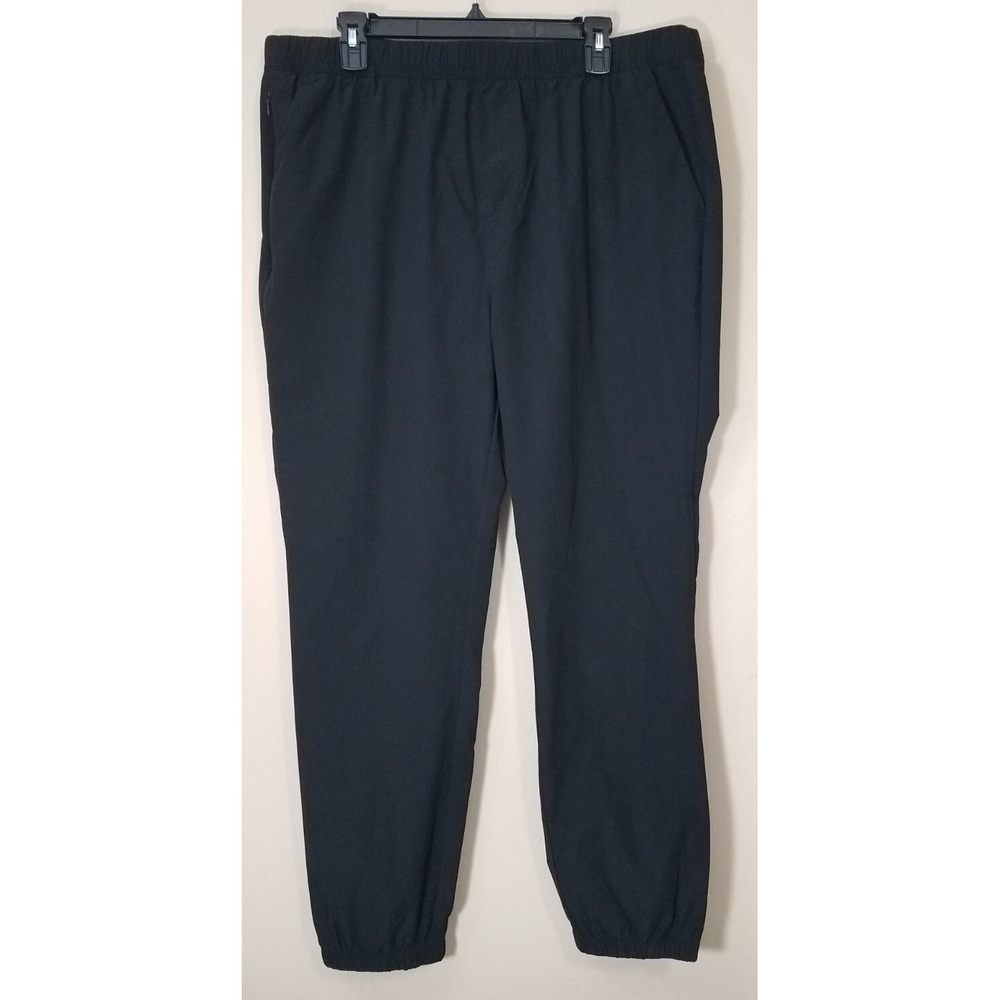 Banana Republic Pants Men size XL Tall Black Joggers Training Performance Casual